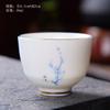 Taza de té de jade con grasa de oveja, taza personal de cerámica de porcelana blanca y dorada, juego de té de kung fu, juego de taza maestra, tazón de té, se puede personalizar con logotipo