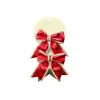 Nuevo Adorno para Árbol de Navidad de Lazo de Tela Satinada Decoraciones Navideñas DIY Accesorios para Escenas