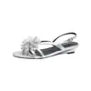 Sandalias romanas doradas con pedrería estilo fuegos artificiales de hadas francesas para mujer, calzado versátil de verano para exteriores, sandalias de cuña sin espalda con una sola tira