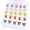 Acessórios de Arte para Unhas de Resina Desenho Animado Kitty Ursinho Morango Acessórios para Unhas DIY Brincos Capa de Celular Acessórios de Unha Vestíveis