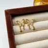 Brincos de Prata Esterlina S925 Estilo Francês Laço Estrela Cintilante para Mulheres, Nicho de Luxo Leve de Alta Qualidade, Design Moderno Único e Versátil
