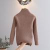 [Em estoque] Suéter liso para meninos, camisa de base, outono e inverno, roupa íntima para bebês meninas, suéter infantil