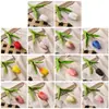 Mini Tulipa Flores Artificiais Transfronteiriças Amazon Wish Decorações de Casamento Estilo Ins Fabricante de Flores Artificiais Rosa