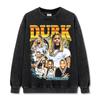 Camiseta de manga corta estampada LilDurk Reardecker Hip-hop retro americano transfronterizo, sudadera de cuello redondo de manga larga con capucha