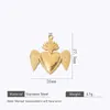 Aço Inoxidável Fashionável Pingente de Coração Dourado Vários Estilos Pulseira Colar Acessórios DIY Materiais para Joias Artesanais
