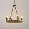 Suministro Exclusivo Transfronterizo de Candelabros de Madera Maciza Estilo Country Americano Retro Francés para Sala de Estar, Comedor, Dormitorio, Villa, Candelabros LED de Lujo Ligero