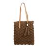 2026 Nuevo Bolso de Hombro de Moda Estilo Retro con Diseño Hueco, Bolso de Paja de Gran Capacidad, Bolso de Playa para Viajes a la Costa y Vacaciones