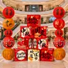 Decoraciones del Festival de Mediados de Otoño y el Día Nacional: linternas temáticas, decoraciones de pilares, exhibidores de piso y accesorios para centros comerciales y tiendas