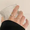 Anillo de Cruz de Perlas Estilo Francés para Mujer, Anillo Sencillo y Sofisticado de Doble Capa Liso para Dedo Índice, Anillo de Moda Versátil Estilo Ins