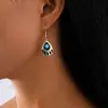 Pendientes Europeos y Americanos de Nuevo Comercio Exterior, Huellas de Patas de Animales Retro Personalizadas con Goteo de Aceite, Pendientes de Turquesa, Joyería Transfronteriza al por Mayor