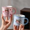 Taza de Cerámica Autorizada Genuina Cherry Maruko Patrón de Dibujos Animados Lindo Regalo Alto Valor de Color Hogar Imitación Esmalte Taza de Agua