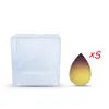 Algodón de maquillaje flocado tipo gota de agua sin látex mini huevo de maquillaje huevo de belleza mini corte oblicuo traje de esponja para polvos tipo calabaza
