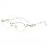 Gafas Ovaladas Incrustadas con Diamantes Modelo 2026, Estilo Maduro Dulce y Picante, Aspecto de Alta Gama, Gafas Decorativas Lisas, Gafas de Sol, Envío Gratis D