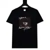 Camiseta de Manga Curta Supreme, Marca de Moda Americana de Peso Pesado, Estampa Clássica de Letras, Gola Redonda Boxy, Caimento Solto, Manga Meia-Manga para Homens e Mulheres