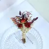 Buquê de Flores Secas Mini Yunnan 12cm, Rosas Reais Misturadas, Lapela, Presente, Exclusivamente para Amazon Transfronteiriça