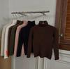 Suéter para Niñas 2025 Otoño/Invierno Suave y Esponjoso Tejido de Cuello Alto para Niños Bebé Elegante Engrosado Cálido Versátil Camisa Base
