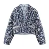 Otoño e Invierno 2025 Nuevo Moda Callejera Europea y Americana Transfronteriza para Mujer Chaqueta Reversible Acolchada de Algodón Patchwork W028 7047