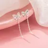 Pendientes de Mariposa de Zirconia Colorida de Temperamento para Mujer Verano Diseño de Nicho Pendientes de Lujo Ligero Pendientes Nuevos de Moda para Mujer
