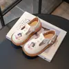 Nuevos Zapatos de Encaje y Cuero para Niñas de Primavera y Otoño, Zapatos Suaves de Princesa para Estudiantes, Mocasines Antideslizantes, Zapatos para Caminar de Bebé