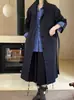 Ns2025 Primavera Estilo Preguiçoso Minimalista Gola Alta Trench Coat Feminino Comprimento Médio Cadarço Oversized Jaqueta Top 3397