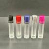 Atacado 4ml Transparente Padrão Vertical Frasco Roll-on Amostra de Perfume Frasco de Vidro Portátil para Viagem Reembalagem Frasco para Óleo Essencial de Massagem