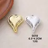 Superficie Lisa de Múltiples Especificaciones Accesorios de Corazón 3D Chapados en Metal Accesorios para Collares Pendientes Colgantes de Corazón Joyería