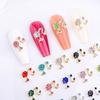 Joyas para uñas 3D, accesorios tridimensionales para uñas, aleación de diamantes, cabeza de belleza, decoraciones para niñas, venta al por mayor, taladro para uñas, joyería