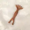 Peine de masaje de astas, pequeño rastrillo para rascar la cabeza, masaje de piel, masaje de cuello, masaje de ojos, rastrillo de garra, cepillo para meridianos faciales
