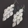 Nuevos pendientes de hoja pequeña con grano Pendientes largos exagerados de Europa y Estados Unidos Pendientes Joyería de Yiwu al por mayor AliExpress