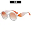 Moda Europeia e Americana 2026 Novos Óculos de Sol Retrô Color Block Tendência Versátil Estilo de Rua Óculos de Sol com Proteção UV para Mulheres