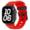 Correa de Silicona Wild Trail Compatible con Apple 789 10ª Generación iWatch S11 Ultra Banda de Muñeca Hebilla de Metal Titanio Negro