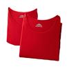 Roupa interior térmica de casamento vermelho para homens e mulheres terno engrossado sem costura escovado roupas de outono inverno