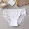 Venta al por mayor transfronteriza de bragas de encaje para mujer tipo triángulo, alta elasticidad, transpirables, entrepierna de algodón puro, tiro medio, adelgazantes y levantamiento de glúteos