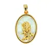 Amazon Transfronterizo Nuevo Collar Dorado Redondo de Rosa Moda para Niñas Elegante Temperamento Estilo Mid-Century Cadena para la Clavícula