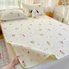 Conjunto de Três Peças Fresco e Simples para Todas as Estações, Capa de Cama e Fronha 100% Algodão, Lençol de Algodão Puro para Tatami, Capa Acolchoada Espessa para Cama Kang