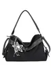 Bolso de Axila Retro Casual de Alta Gama, Bolso de Hombro Rayado Versátil Casual, Bolso Cruzado de Tendencia con Diseño de Nicho