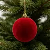 Decoraciones de Navidad, Bolas Flockadas de Navidad, Nuevos Adornos de Navidad, Decoraciones Colgantes para Árbol de Navidad