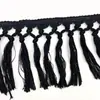 Encaje de borlas anudado a mano de fábrica hilo de algodón encaje con flecos oreja colgante para cortina de sofá accesorios para ropa
