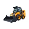Retroescavadeira compacta tipo roda, empilhadeira de pequeno porte para construção para exportação, adequada para transportar materiais em canteiros de obras, pá carregadeira com acessórios intercambiáveis