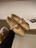 Sandálias Mary Jane Femininas Primavera e Verão Decote Raso Fivela Sapatos Baixos Sapatos Vazados de Balé