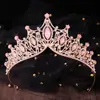 Venta Directa de Fábrica Tocados de Ceremonia para Adultos Corona Estilo Coreano Corona de Aleación con Pedrería Corona para Actuación de Cumpleaños Vestido de Actuación Corona