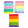 Caderno de notas de silicone pop it a6 para alívio de estresse