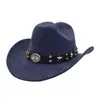 Sombrero de Vaquero de Gamuza Suave para Hombre y Mujer Nuevo de Invierno Transfronterizo Ala Ancha Bombín Sombrero Jazz Sombrero de Caballero Yzdjp044