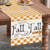 Bandera de Mesa Popular de Otoño para Acción de Gracias Temu Estampado de Calabaza y Hoja de Arce Atmósfera Otoñal Americana Decoración de Mesa Mantel