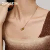 Otoño e Invierno Nuevo Collar Maillard Colgante Geométrico Ojo de Tigre Cadena de Lana para Mujer Cadena de Collar de Alta Calidad Cadena para Clavícula