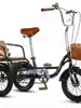 Triciclo Bicicleta Europeo Nuevo Humano Transfronterizo para Adultos de Mediana Edad y Mayores Bicicleta Pequeña Ligera de Ocio