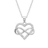 Pingente de diamante de amor de 8 caracteres, estilo Amazon, Nicho transfronteiriço europeu e americano, Advanced Sense, colar de amor infinito com clavícula feminina