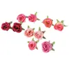 Cabezas de Flores de Rosa Simuladas Hechas de Tela de Seda para Decoración de Bodas DIY, Coronas y Accesorios para el Cabello; Accesorios de Flores Artificiales Estilo Vintage Europeo