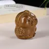 Peça de Mão Esculpida em Sândalo Verde Angry Birds, Presente Infantil Interessante, Brinquedo de Desenho Animado, Ornamento de Carro de Madeira Maciça para Escritório