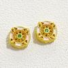 Accesorios de bricolaje con gotas de aceite de esmalte dorado y arena de alto color, calabaza de primavera rosa, nubes auspiciosas, cuentas de loto, accesorios